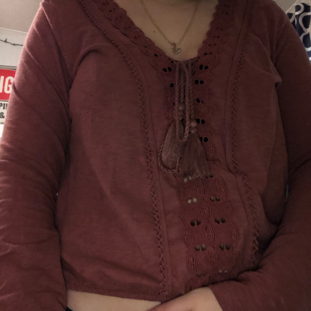 Long sleeve peasant top